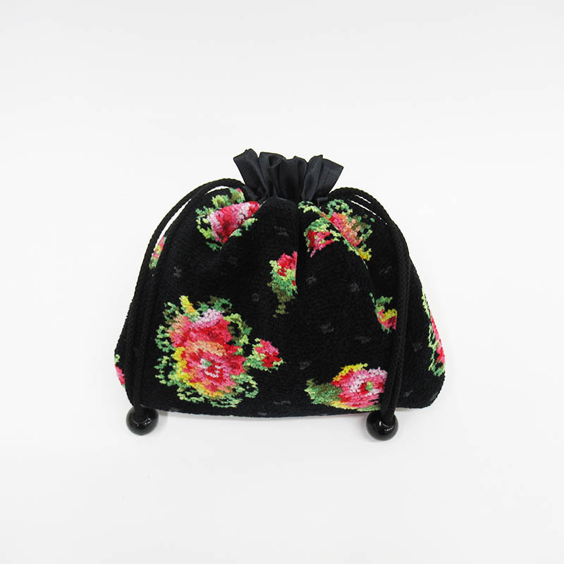 FEILER  LACY ROSE DOT 巾着 /ブラック